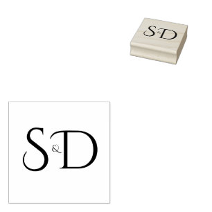 Rustikale Typografie elegante Hochzeit Gummistempel