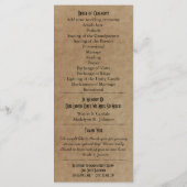 Rustikale Typografie Hochzeitsprogramme 2 Matrons  Programm (Rückseite)