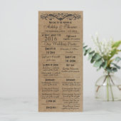Rustikale Typografie Hochzeitsprogramme 2 Matrons  Programm (Stehend Vorderseite)