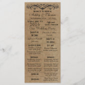 Rustikale Typografie Hochzeitsprogramme 2 Matrons  Programm (Vorderseite)
