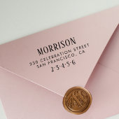 Rustikale Typografie Individuelle Name & Rücksende Permastempel