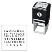 Rustikale Typografie Rücksendeadresse Briefmarke Permastempel (Beispiel)