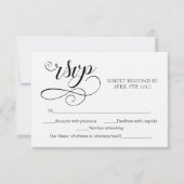 Rustikale Typografie UAWG Script Response Card wir RSVP Karte (Vorderseite)