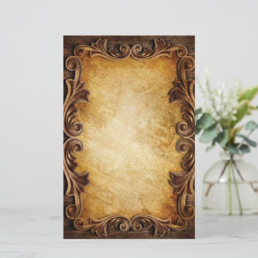 rustikale Typografie Western Hochzeit Briefpapier (Stehend Vorderseite)