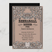 rustikale Typografie Western Hochzeit Einladung (Vorne/Hinten)