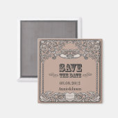rustikale Typografie Western Hochzeit Magnet (Vorderseite/Rückseite)