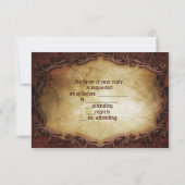 rustikale Typografie Western Land Hochzeit UAWG RSVP Karte (Rückseite)