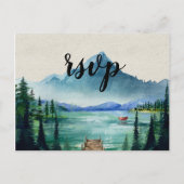 Rustikale UAWG am Lakeside Einladungspostkarte (Vorderseite)