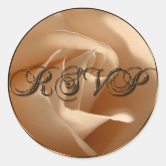Rustikale UAWG Creme Rose Hochzeit Umschlag Aufkle Runder Aufkleber