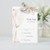 Rustikale UAWG für Hochzeitstorch RSVP Karte (Stehend Vorderseite)