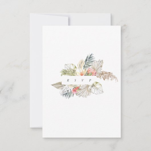 Rustikale UAWG für Hochzeitstorch RSVP Karte (Rückseite)