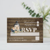 Rustikale UAWG Hochzeit RSVP Karte (Stehend Vorderseite)
