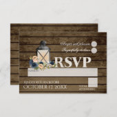 Rustikale UAWG Hochzeit RSVP Karte (Vorne/Hinten)