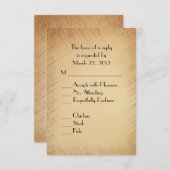 Rustikale UAWG mit Menüauswahl RSVP Karte (Vorne/Hinten)