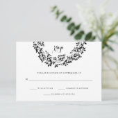 Rustikale UAWG mit schwarzem und weißem Kraut RSVP Karte (Stehend Vorderseite)