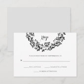 Rustikale UAWG mit schwarzem und weißem Kraut RSVP Karte (Vorne/Hinten)