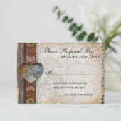 Rustikale UAWG RSVP Karte (Stehend Vorderseite)