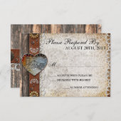 Rustikale UAWG RSVP Karte (Vorne/Hinten)