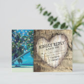 Rustikale UAWG Tropical Beach Hochzeit in Urlaubso RSVP Karte (Stehend Vorderseite)