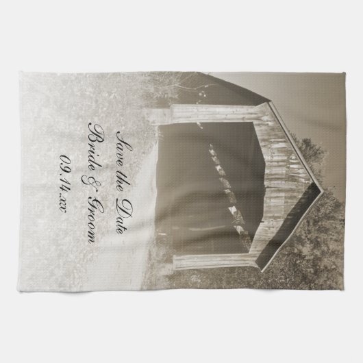 Rustikale überdachte Bridge Wedding rettet das Dat Handtuch (Horizontal)