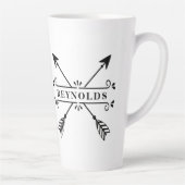 Rustikale überkreuzte Pfeile mit Name-ID615 Milchtasse (Rechts)