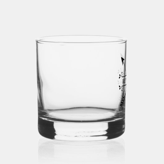 Rustikale überkreuzte Pfeile mit Name-ID615 Whiskyglas (Rechts)
