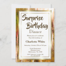 Rustikale Überraschung 60. Geburtstag Abendessen E