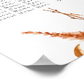 Rustikale Übersicht über die Hochzeitssitze im Her Poster (Ecke)