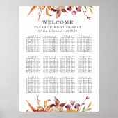 Rustikale Übersicht über die Hochzeitssitze im Her Poster (Vorne)