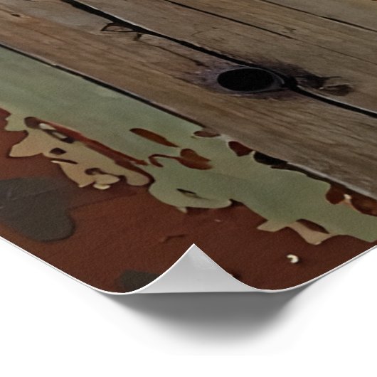 Rustikale Uhr Poster (Ecke)