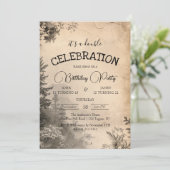 Rustikale und beige Wälder Einladung (Stehend Vorderseite)