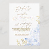 Rustikale und elegante Blumenzwiebelgoldverheiratu Begleitkarte (Vorderseite)