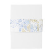 Rustikale und elegante Blumenzwiebelgoldverheiratu Einladungsbanderole (Rückseitenbeispiel)