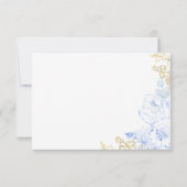 Rustikale und elegante Blumenzwiebelgoldverheiratu RSVP Karte (Rückseite)