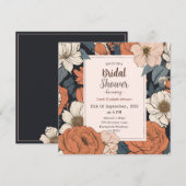 Rustikale und elegante Brautdusche Einladung (Vorne/Hinten)