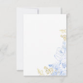 Rustikale und elegante Florals Rose Gold Wedding Dankeskarte (Rückseite)