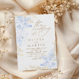 Rustikale und elegante Florals Rose Gold Wedding Einladung