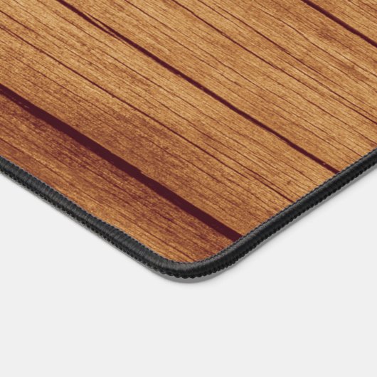 Rustikale und elegante Hütte Holz Grain Brown Tan Schreibtischunterlage (Ecke)