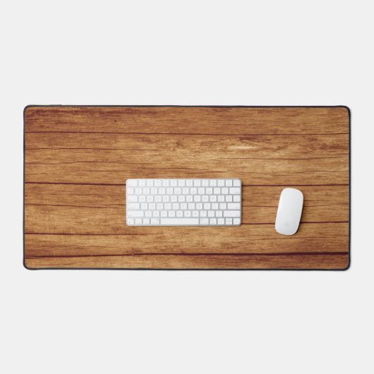 Rustikale und elegante Hütte Holz Grain Brown Tan Schreibtischunterlage (Tastatur & Maus)