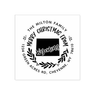 rustikale und fröhliche Weihnachtsfeier Rücksendea Gummistempel