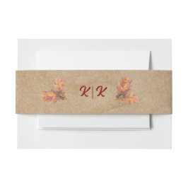 Rustikale und gemütliche Herbsthochzeitsammlung Einladungsbanderole