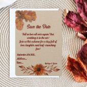 Rustikale und gemütliche Herbstkarte Save the Date