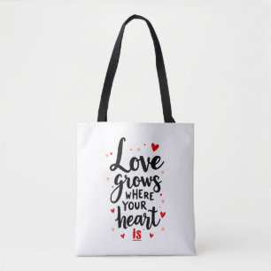 Rustikale und herzerwärmende Liebe wächst Tasche