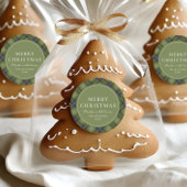 Rustikale und klassische Weihnachten mit Liebe Runder Aufkleber