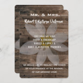 Rustikale und romantische Vow Wiedereröffnung Einladung (Vorne/Hinten)