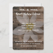 Rustikale und romantische Vow Wiedereröffnung Einladung (Vorderseite)