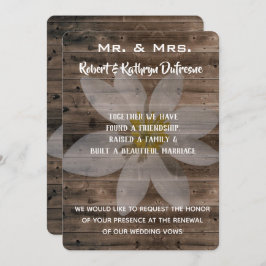 Rustikale und romantische Vow Wiedereröffnung Einladung