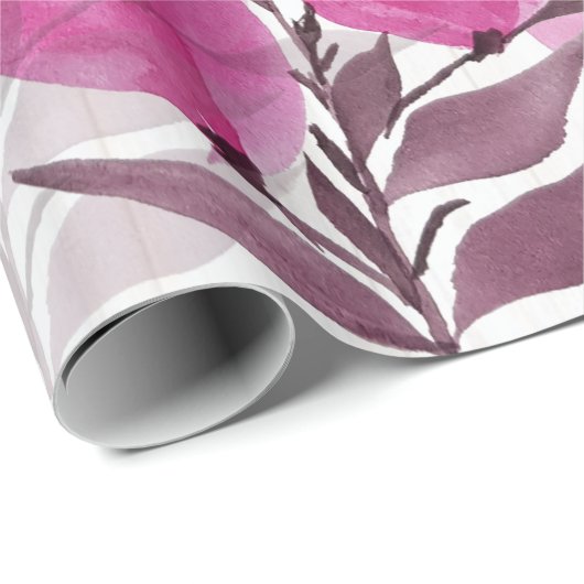 Rustikale und rosa Blume Geschenkpapier (Rolleneckpunkt)