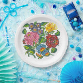 Rustikale ungarische Blume Pappteller (Party)