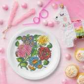 Rustikale ungarische Blume Pappteller (Party)